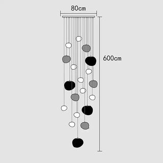 Lava Pendant Staircase Chandelier Lighting-Staircase Chandeliers