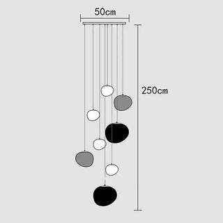 Lava Pendant Staircase Chandelier Lighting-Staircase Chandeliers