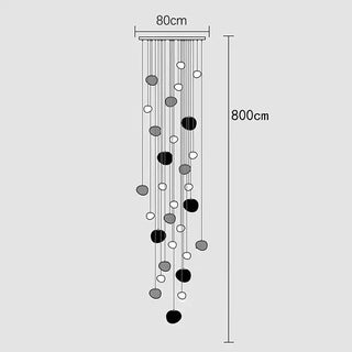 Lava Pendant Staircase Chandelier Lighting-Staircase Chandeliers