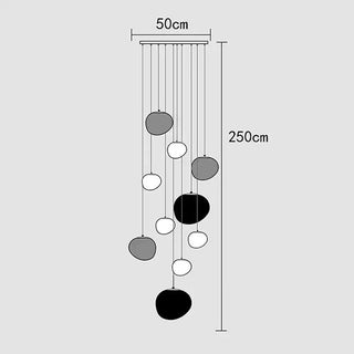 Lava Pendant Staircase Chandelier Lighting-Staircase Chandeliers