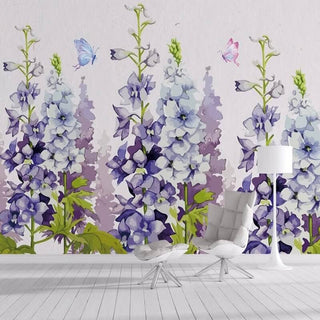Lavender Theme Wallpaper: Enchant your space-Flower & Leaf Wallpaper