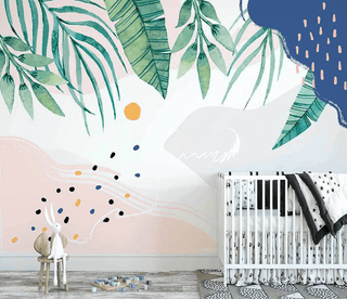 Leaf Art Wallpaper Murals: Stunning Nature-inspired Designs-Flower & Leaf Wallpaper