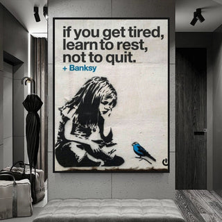 Learn to Rest Canvas Wall Art - Discover Banksy-Wall Posters
