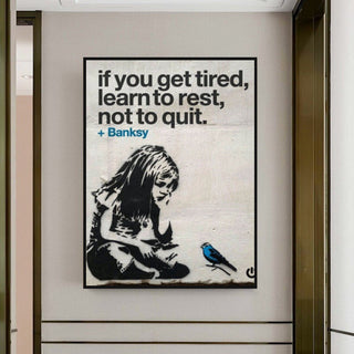 Learn to Rest Canvas Wall Art - Discover Banksy-Wall Posters