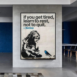 Learn to Rest Canvas Wall Art - Discover Banksy-Wall Posters