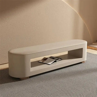 Leather Shoe Changing Bench – Synthetic Leather Upholstery-Benches