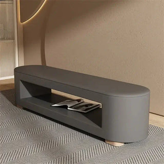 Leather Shoe Changing Bench – Synthetic Leather Upholstery-Benches