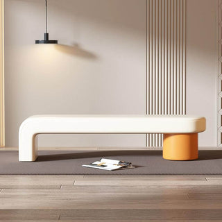 Leather Shoe Changing Bench with Cushion – Stylish & Functional Entryway Seat-Benches