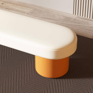 Leather Shoe Changing Bench with Cushion – Stylish & Functional Entryway Seat-Benches