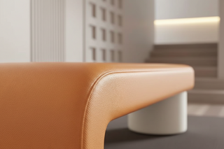 Banco para Cambiar Zapatos de Cuero con Cojín – Asiento Elegante y Funcional para la Entrada