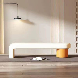 Leather Shoe Changing Bench with Cushion – Stylish & Functional Entryway Seat-Benches