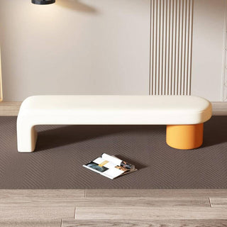 Leather Shoe Changing Bench with Cushion – Stylish & Functional Entryway Seat-Benches