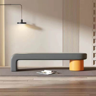 Leather Shoe Changing Bench with Cushion – Stylish & Functional Entryway Seat-Benches