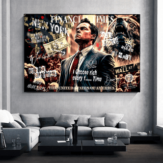 Leonardo DiCaprio - Wolf of Wall Street Canvas Wall Art-Wall Posters