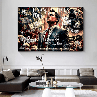 Leonardo DiCaprio - Wolf of Wall Street Canvas Wall Art-Wall Posters