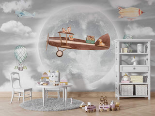 Let's Fly Together - Kids Room Wallpaper Mural-Kids Room Wallpaper