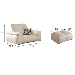 Letto Reclining Sectional Leather Sofa - Remote Controlled-Sofa Set