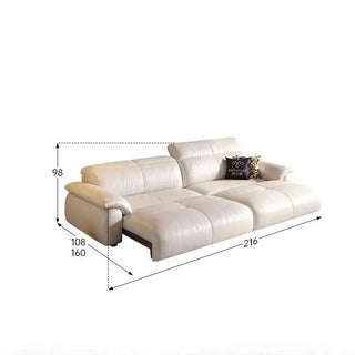 Letto Reclining Sectional Leather Sofa - Remote Controlled-Sofa Set
