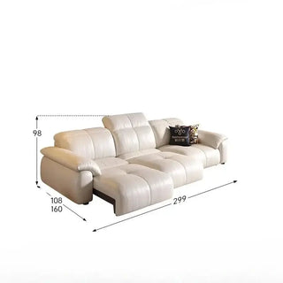 Letto Reclining Sectional Leather Sofa - Remote Controlled-Sofa Set
