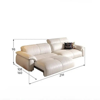 Letto Reclining Sectional Leather Sofa - Remote Controlled-Sofa Set