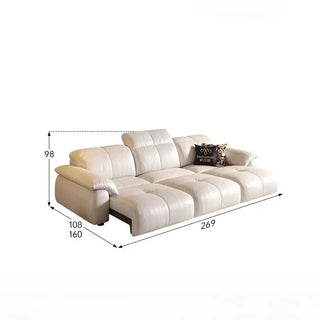 Letto Reclining Sectional Leather Sofa - Remote Controlled-Sofa Set