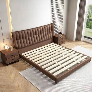 Linear Impressions Design Cushioned Bed Frame-Bed Frame