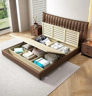 Linear Impressions Design Cushioned Bed Frame-Bed Frame