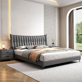 Linear Impressions Design Cushioned Bed Frame-Bed Frame