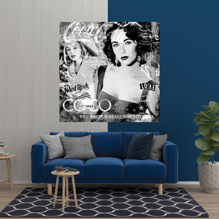 Liz Taylor and Marilyn Coco Milano Canvas Wall Art-Marilyn Monroe Art