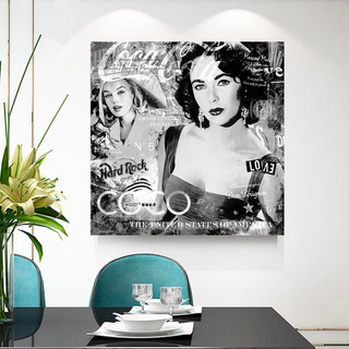 Liz Taylor and Marilyn Coco Milano Canvas Wall Art-Marilyn Monroe Art