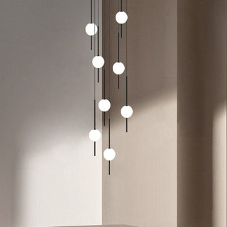 Long Line Glass Ball Chandelier - Lighting Solution-Staircase Chandeliers
