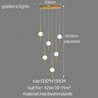 Long Line Glass Ball Chandelier - Lighting Solution-Staircase Chandeliers