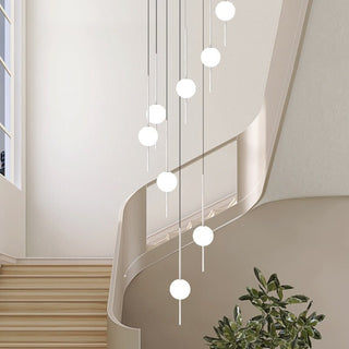 Long Line Glass Ball Chandelier - Lighting Solution-Staircase Chandeliers