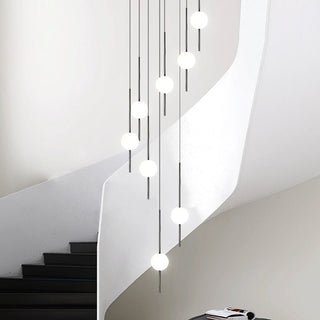 Long Line Glass Ball Chandelier - Lighting Solution-Staircase Chandeliers