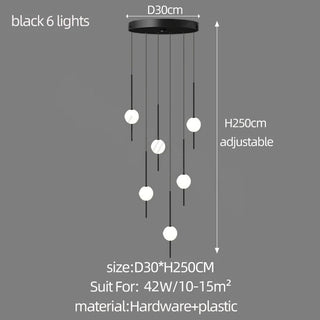 Long Line Glass Ball Chandelier - Lighting Solution-Staircase Chandeliers