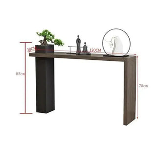 Long Narrow Solid Wood Console Table for Hallways-Console Tables