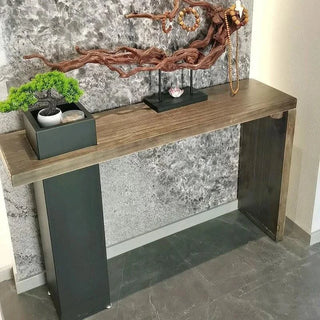 Long Narrow Solid Wood Console Table for Hallways-Console Tables