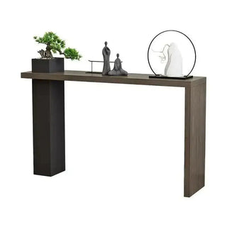 Long Narrow Solid Wood Console Table for Hallways-Console Tables