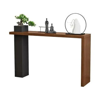 Long Narrow Solid Wood Console Table for Hallways-Console Tables