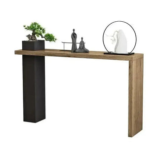 Long Narrow Solid Wood Console Table for Hallways-Console Tables