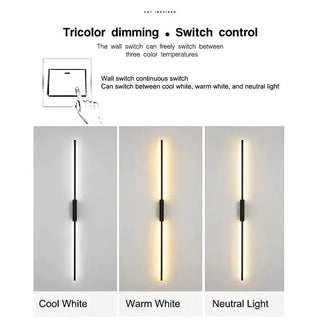 Long Strip LED Aisle Wall Lamps-Wall Lights