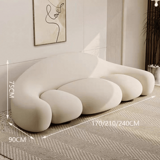 Loopy Curved Sofa with Cushioned Seat – Modern & Cozy Lounge Seating-Sofa Set