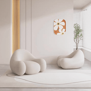 Loopy Curved Sofa with Cushioned Seat – Modern & Cozy Lounge Seating-Sofa Set