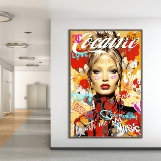 Love: Kate Moss Canvas Wall Art - Captivating Design-Kate Moss Art