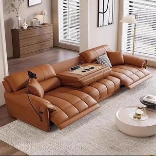 Loveseat Italian Genuine Leather Recliner Sofa-Sofa Set