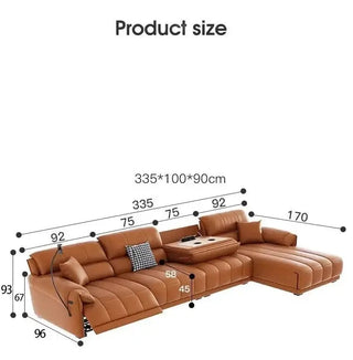 Loveseat Italian Genuine Leather Recliner Sofa-Sofa Set