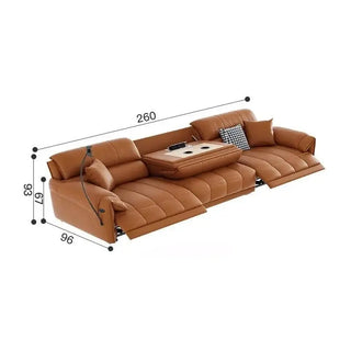 Loveseat Italian Genuine Leather Recliner Sofa-Sofa Set