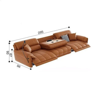 Loveseat Italian Genuine Leather Recliner Sofa-Sofa Set