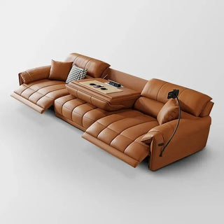 Loveseat Italian Genuine Leather Recliner Sofa-Sofa Set