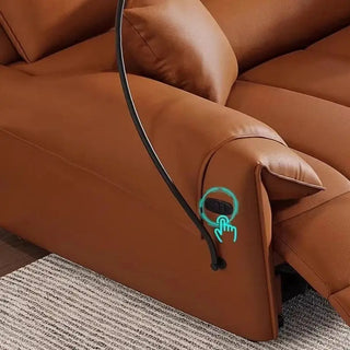 Loveseat Italian Genuine Leather Recliner Sofa-Sofa Set